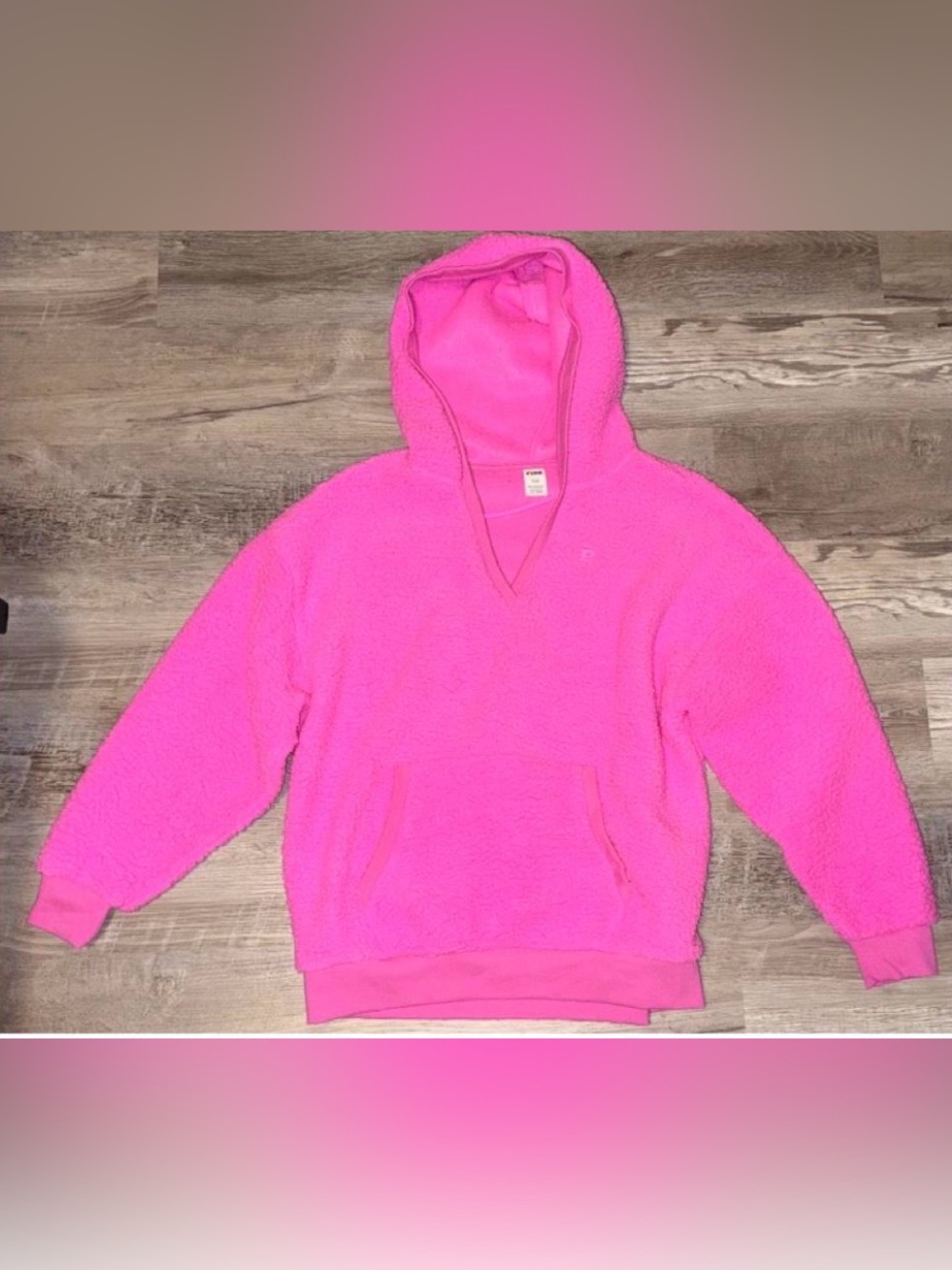 PINK Victoria's Secret Cozy Fleece Pullover Hoodie Size Small